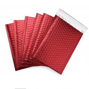 25pcs Red Poly Bubble Mailers Envelopes 8.5" x 12